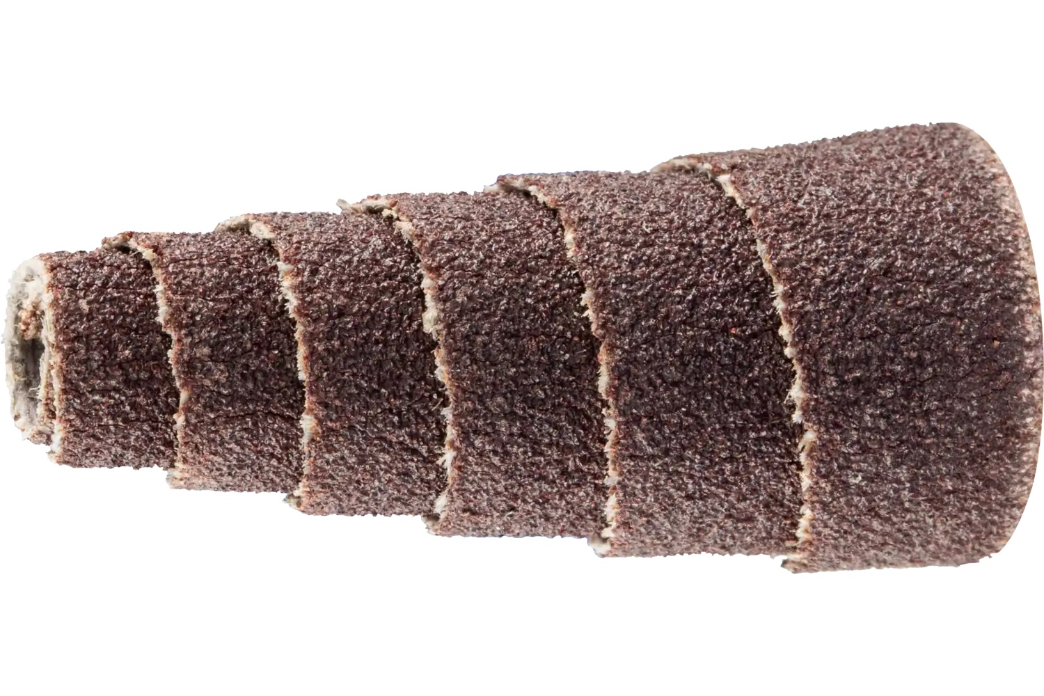 Picture of Pferd Cartridge Roll, 1/2" x 1, 1/8" Arbor, Tapered shape, 120 Grit, Aluminum oxide